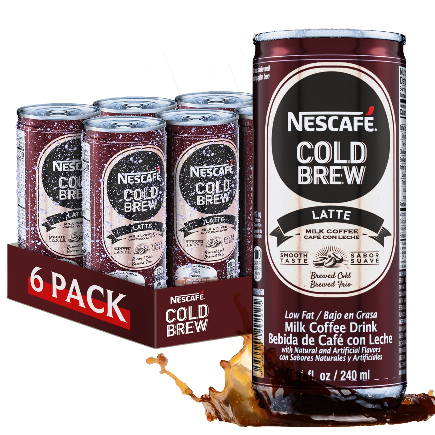 Nestle Nescafe Iced Coffee Drinks (Cold Brew Latte Flavor)