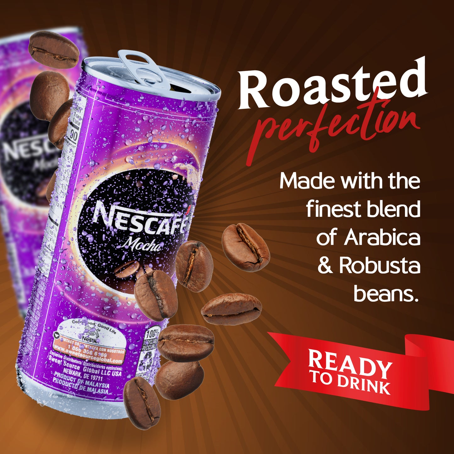 Nestle Nescafe Iced Coffee Drinks (Mocha Flavor)